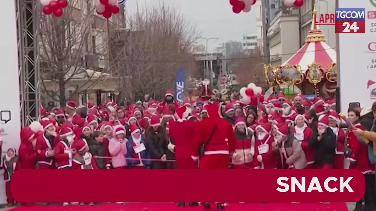 Kosovo, a Pristina la corsa di Babbo Natale