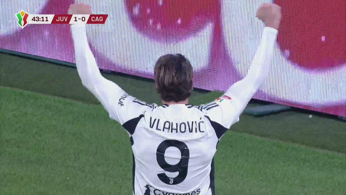 44' | Gol di Vlahovic (Juventus-Cagliari 1-0)