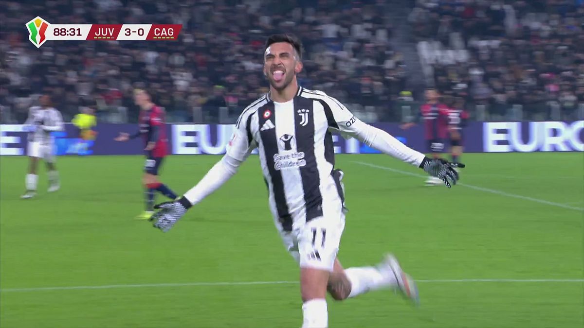 89' | Gol di González (Juventus-Cagliari 4-0)