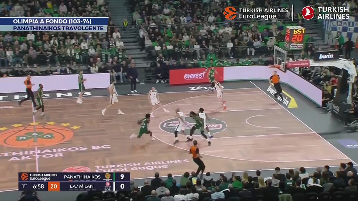 Eurolega: Panathinaikos-Olimpia 103-74