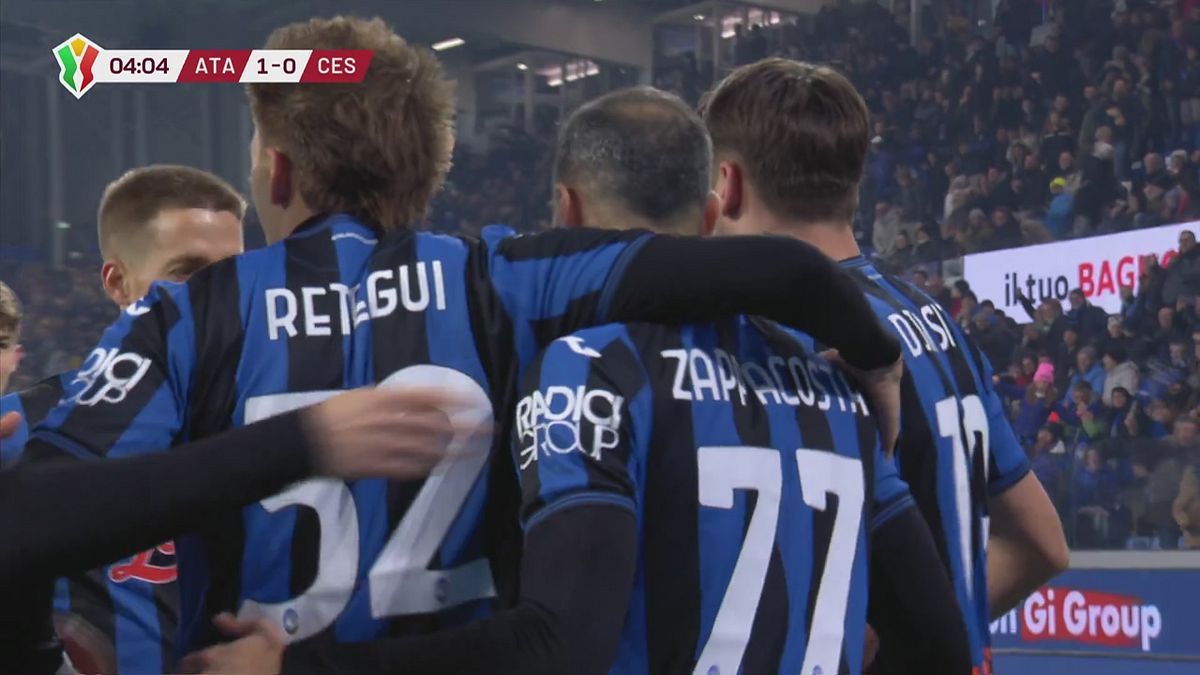 4' | Gol di Zappacosta (Atalanta-Cesena 1-0)