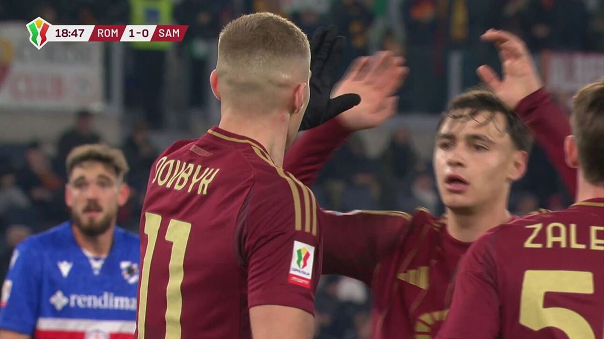 19' | Gol di Dovbyk (Roma-Sampdoria 2-0)