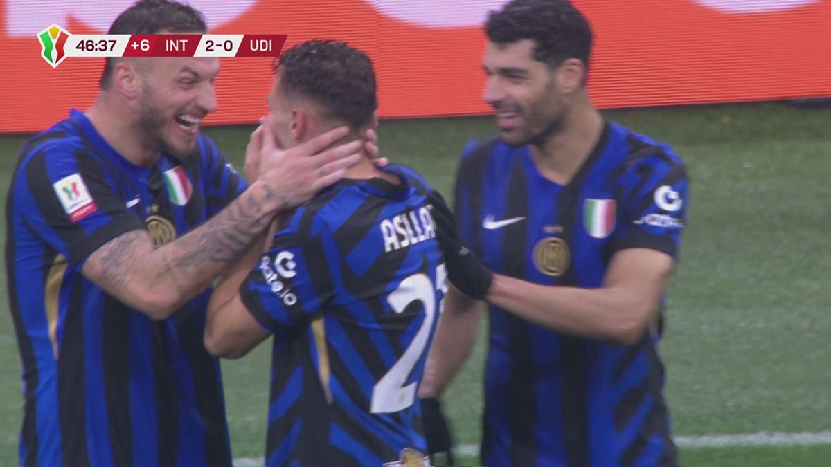 45'   2 | Gol di Asllani (Inter-Udinese 2-0)