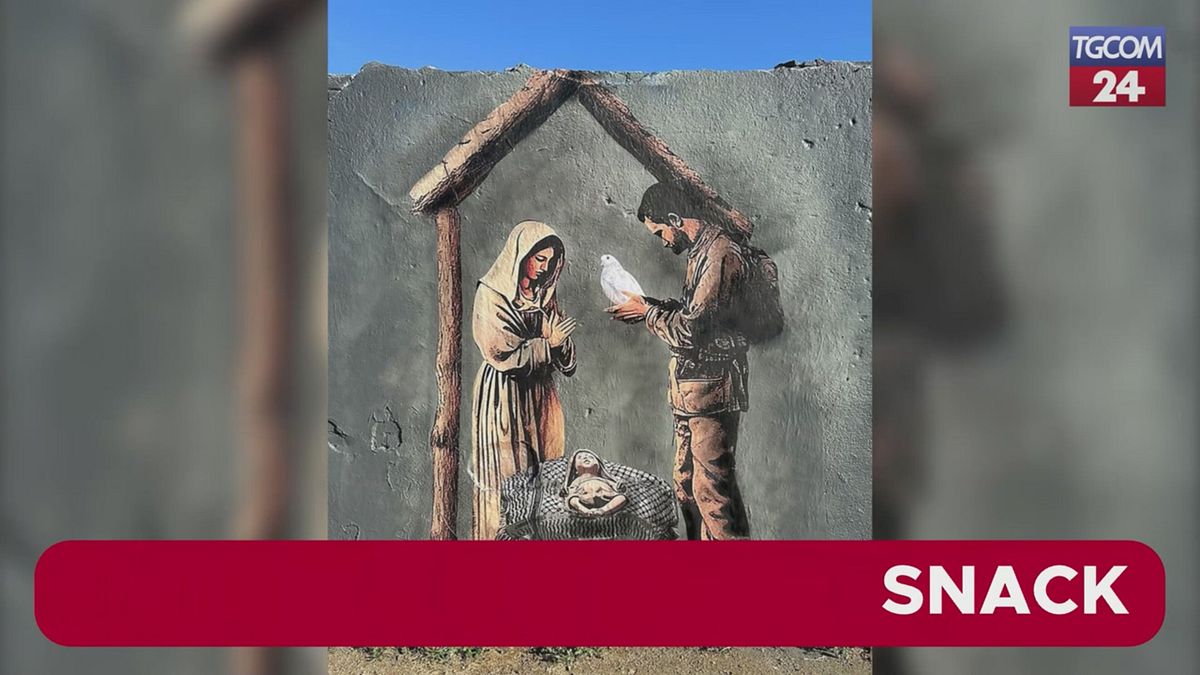 "Un altro Natale sotto le bombe", il nuovo murales di TvBoy