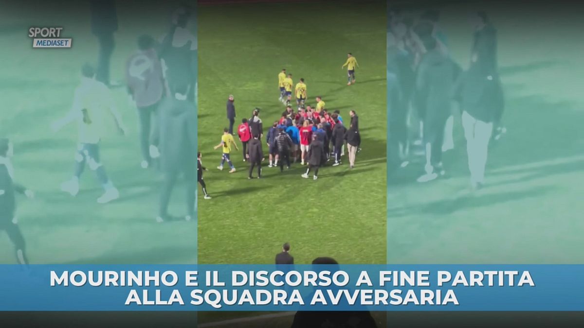 Mourinho e il discorso a fine partita alla squadra avversaria