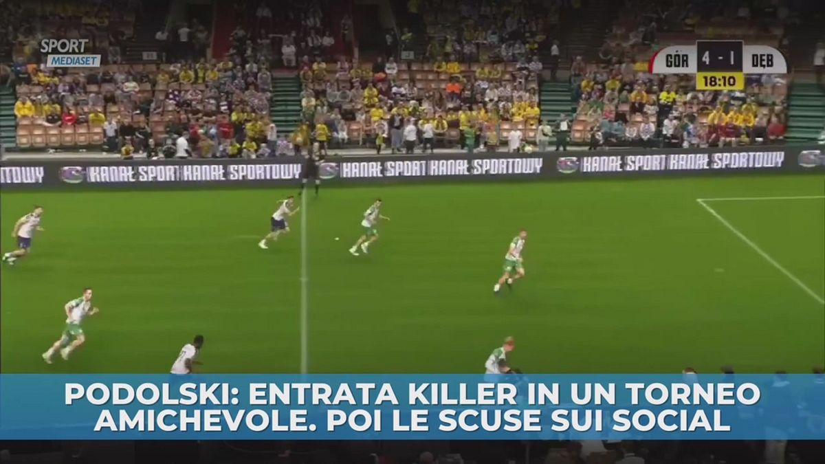 Podolski: entrata killer in un torneo amichevole. Poi le scuse sui social