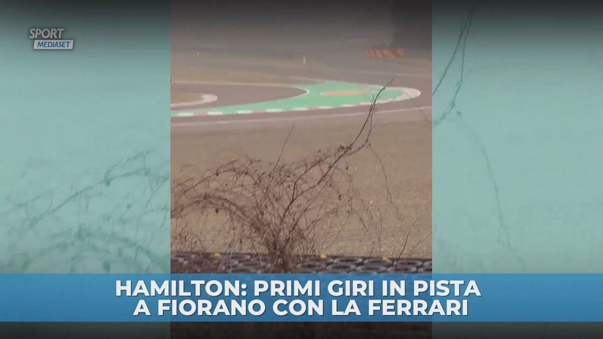 Primi giri di Hamilton con la Ferrari a Fiorano