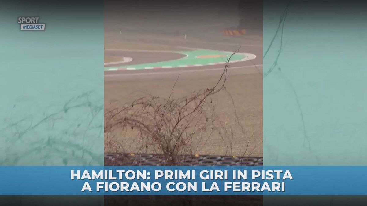 Primi giri di Hamilton con la Ferrari a Fiorano