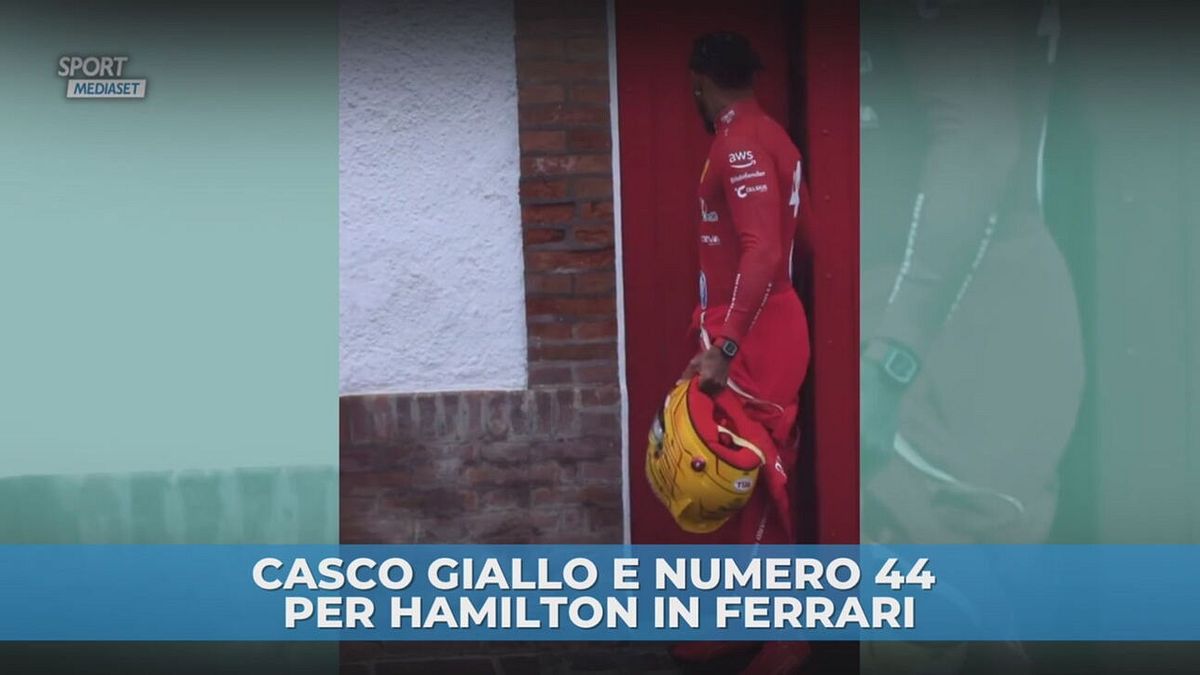 Casco giallo e numero 44 per Hamilton