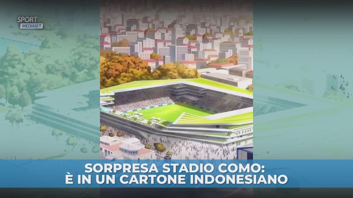 Stadio del Como in un cartone animato indonesiano