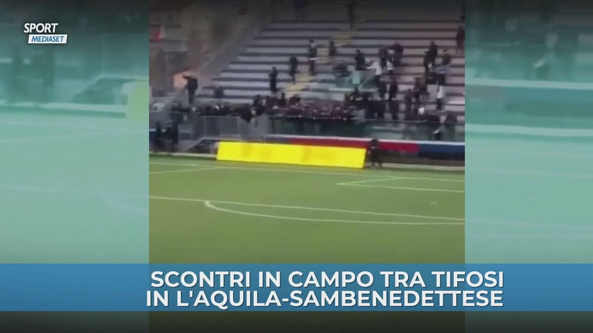 Vergogna in Serie D: scontri shock in L'Aquila-Sambenedettese