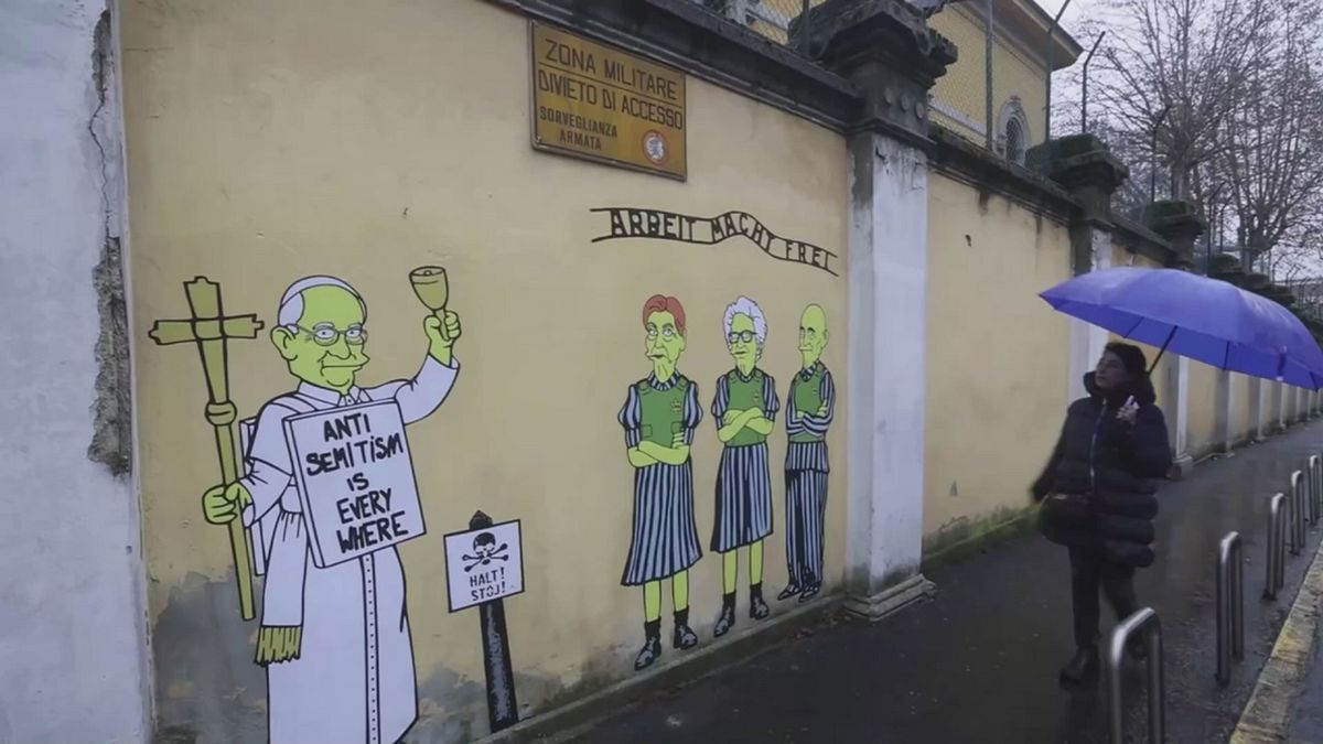 Papa Francesco, Segre e Modiano: a Milano un murale contro l'antisemitismo