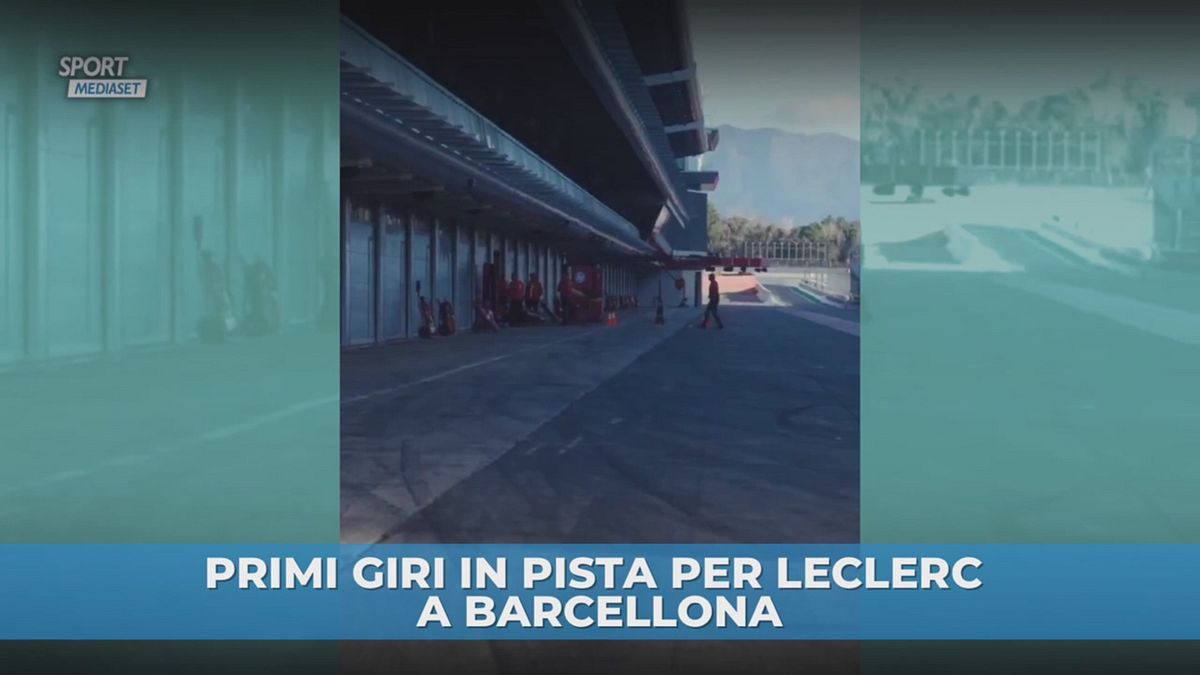 Primi giri in pista per Leclerc a Barcellona