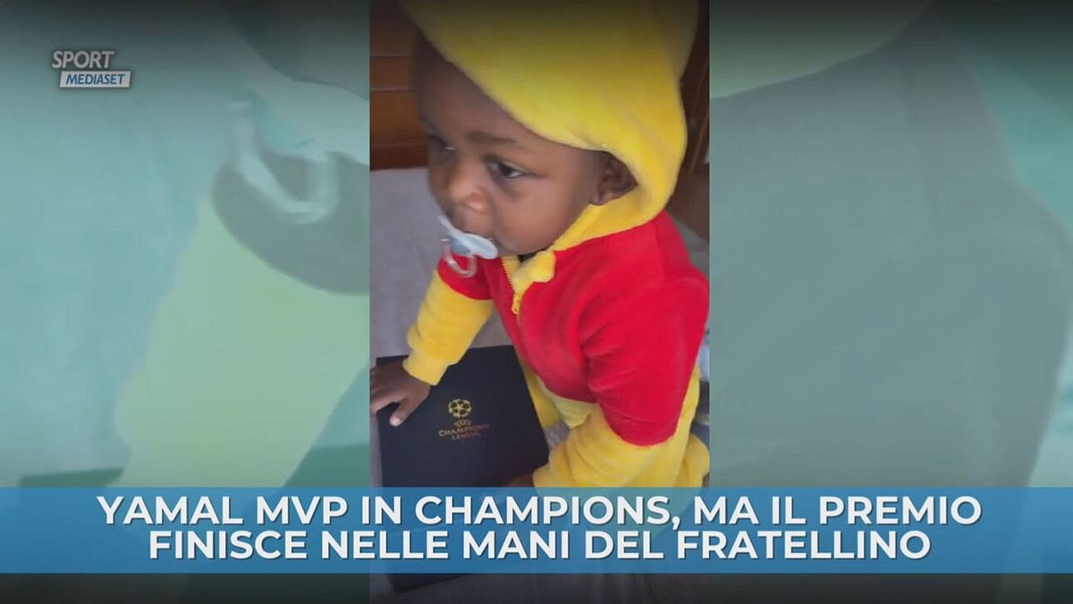 Yamal MVP in Champions, ma il premio finisce nelle mani del fratellino