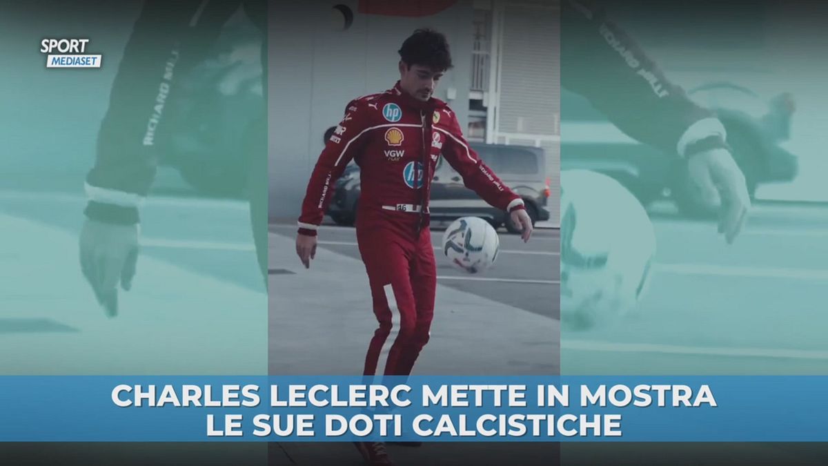 Leclerc mette in mostra le sue doti calcistiche