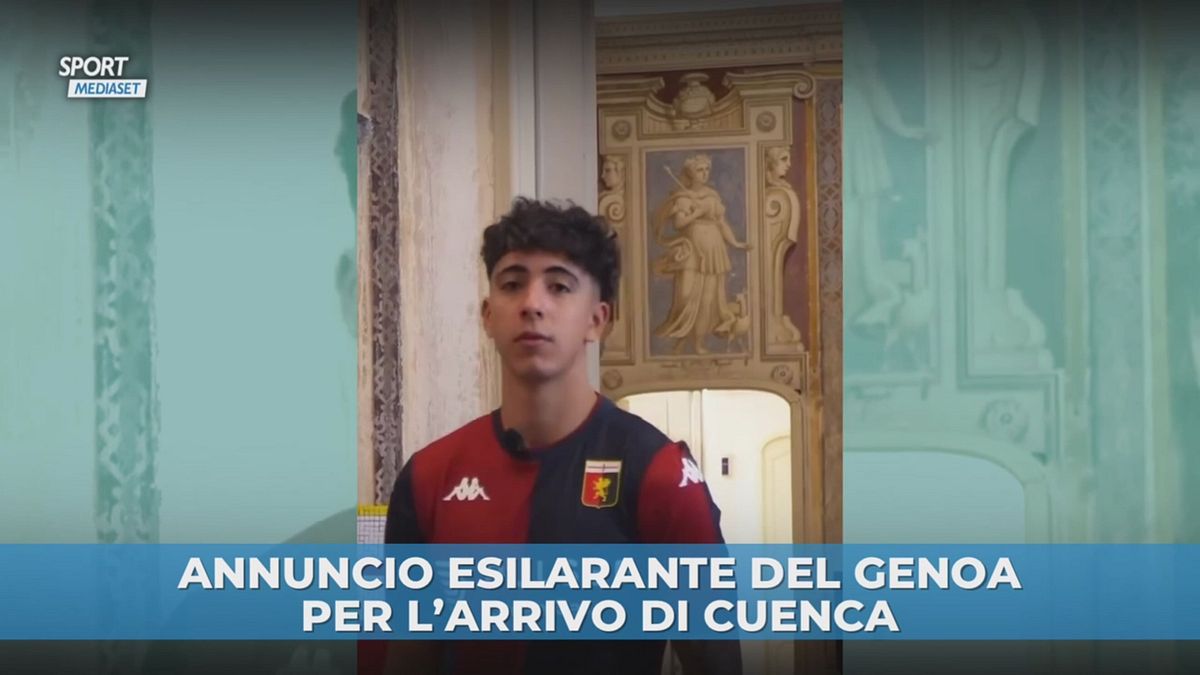 Annuncio esilarante del Genoa per l'arrivo di Cuenca