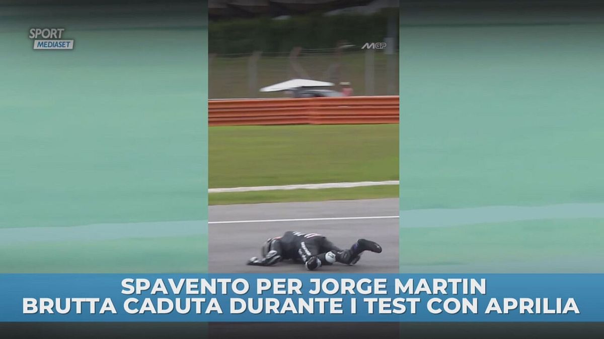 Spavento per Jorge Martin. Brutta caduta durante i test con Aprilia