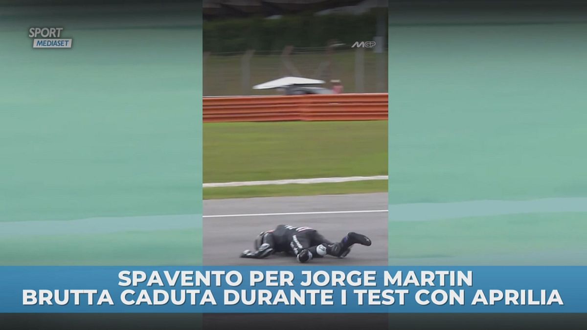 Spavento per Jorge Martin. Brutta caduta durante i test con Aprilia