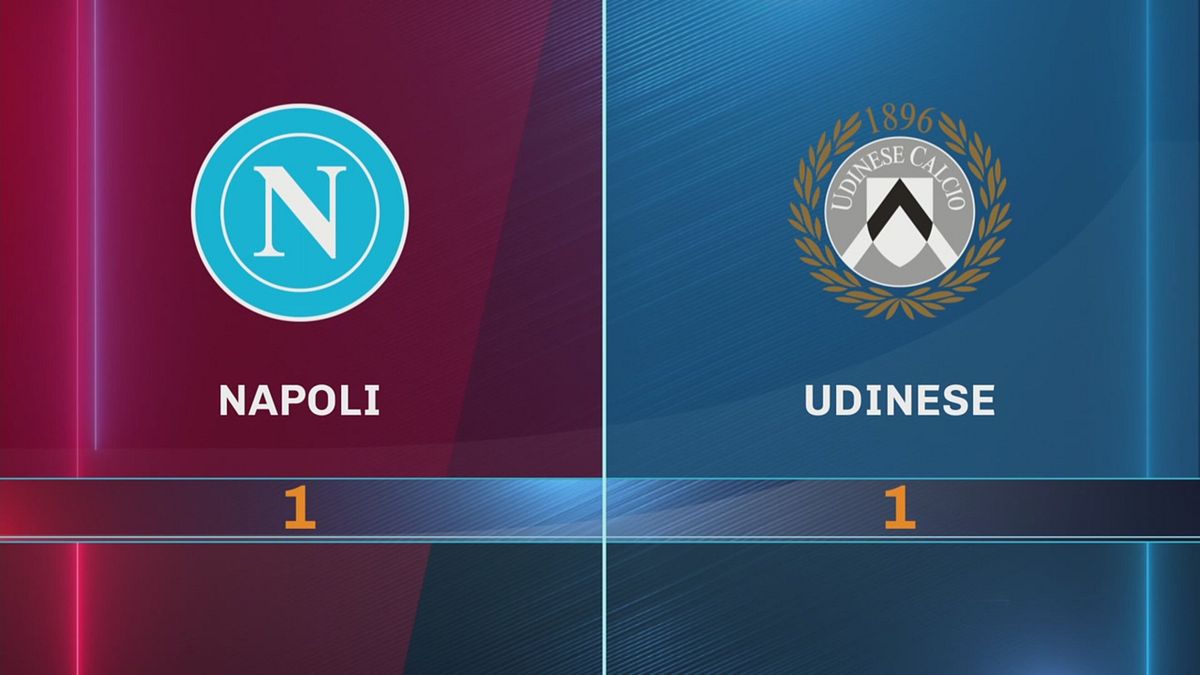 Napoli-Udinese 1-1: gli highlights