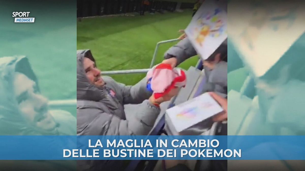 Scambio alla pari per Griezmann: la maglia per le carte dei Pokemon