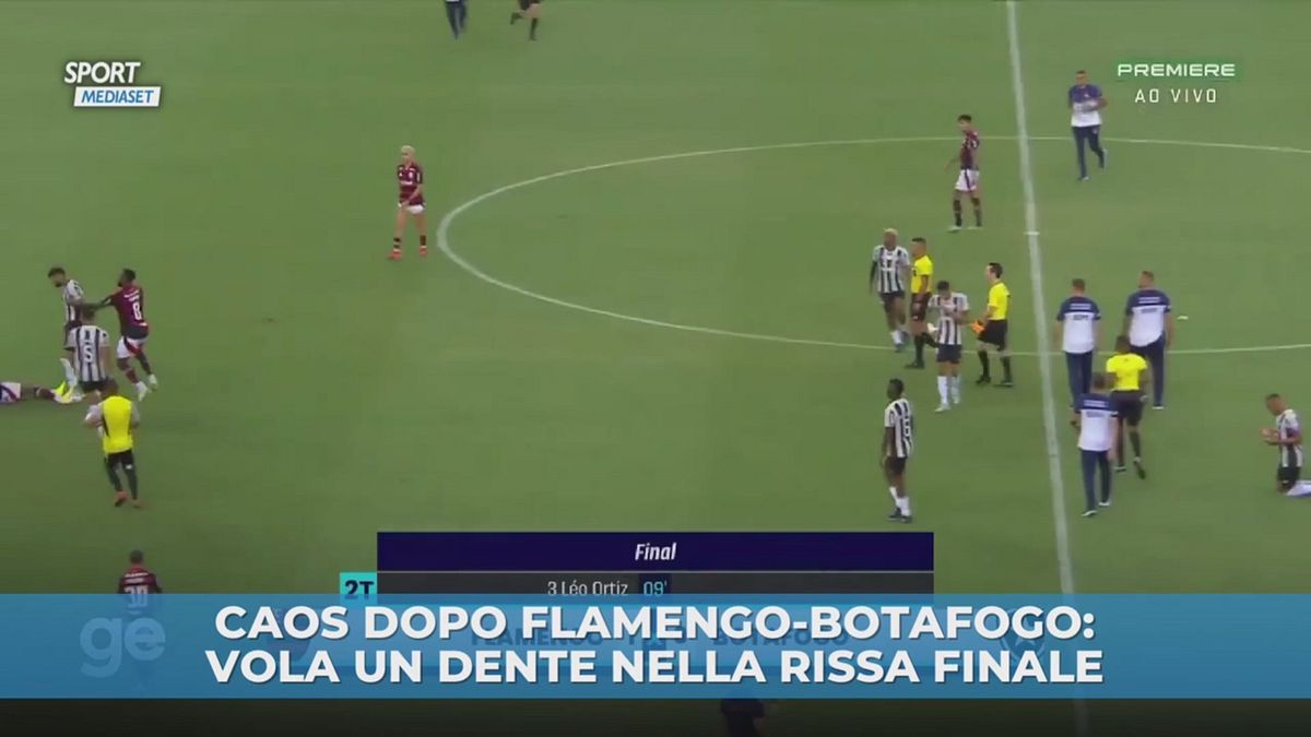 Caos dopo Flamengo-Borafogo: vola un dente nella rissa finale