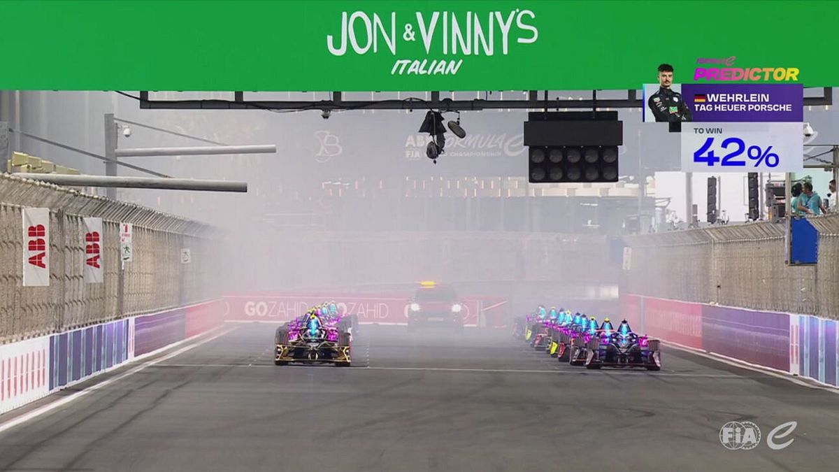 La partenza dell'E-Prix di Jeddah