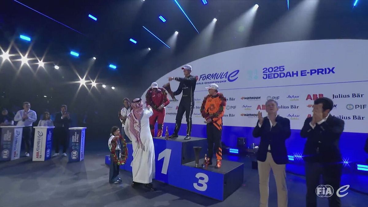 Il podio di E-Prix Jeddah Gara 1