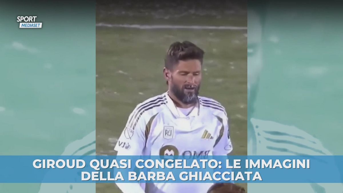 Giroud quasi congelato: le immagini della barba ghiacciata