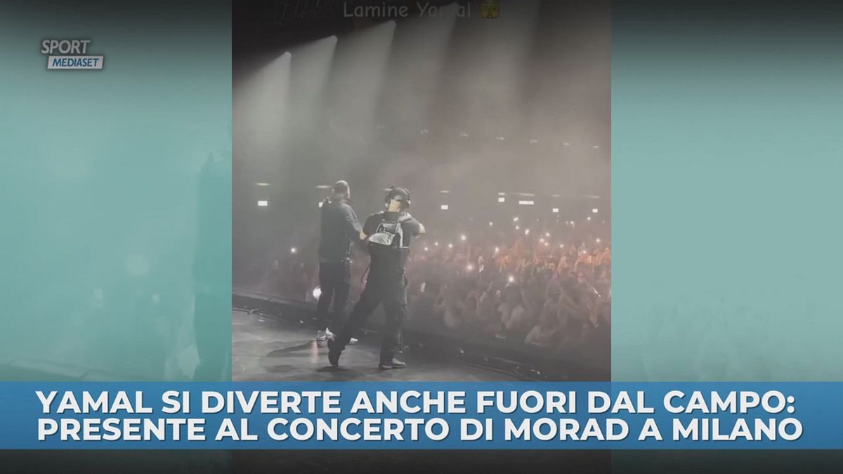 Yamal si diverte anche fuori dal campo: presente al concerto di Morad a Milano