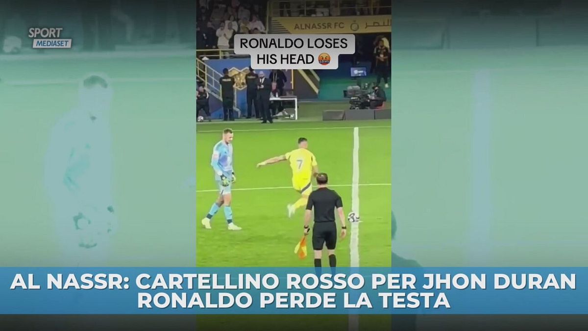 Al Nassr: cartellino rosso per Jhon Duran. Ronaldo perde la testa