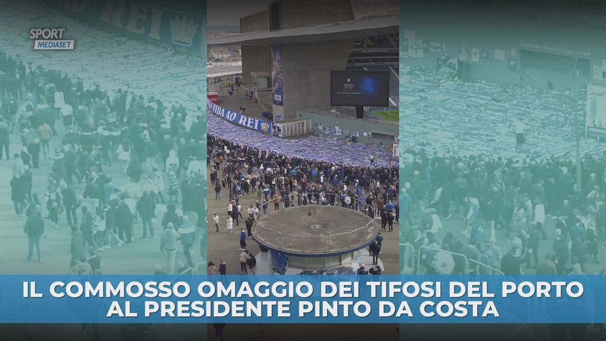 Il commosso omaggio dei tifosi del Porto al presidente Pinto Da Costa