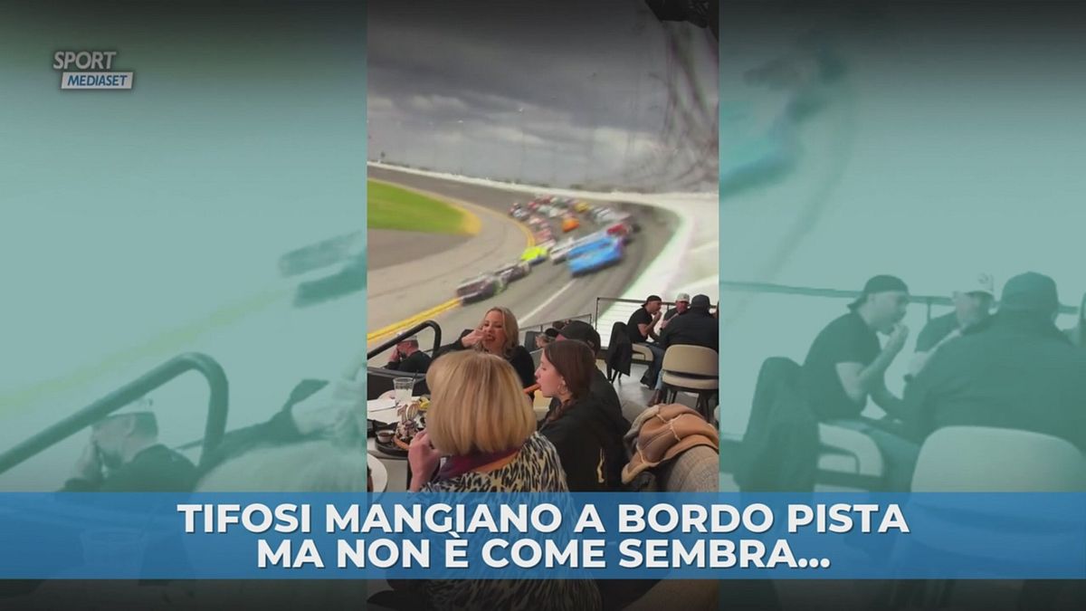 Tifosi mangiano a bordo pista, ma non è come sembra...