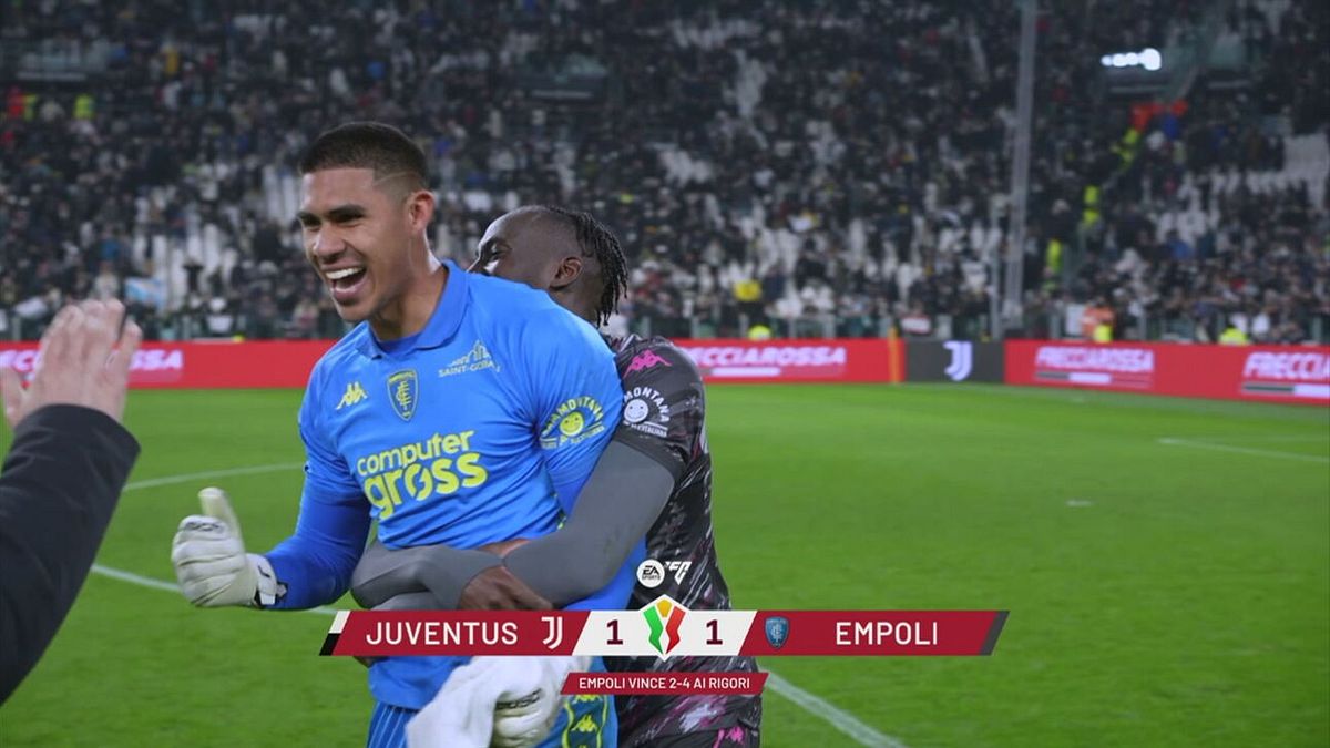 Juventus-Empoli: la sequenza dei rigori