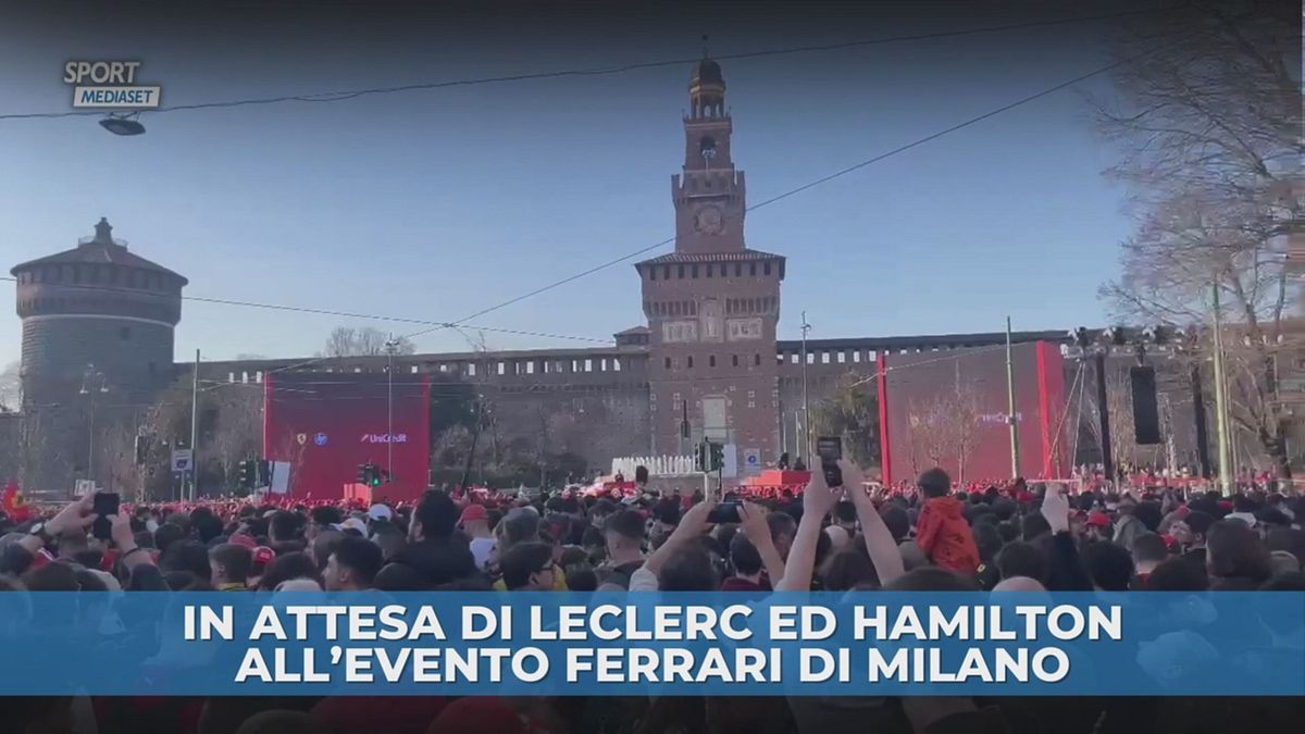 In attesa di Leclerc ed Hamilton all'evento Ferrari di Milano