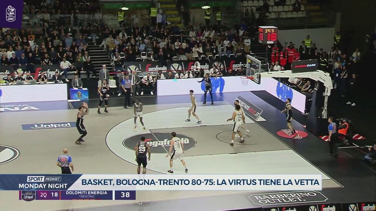 Bologna-Trento: la Virtus tiene la vetta