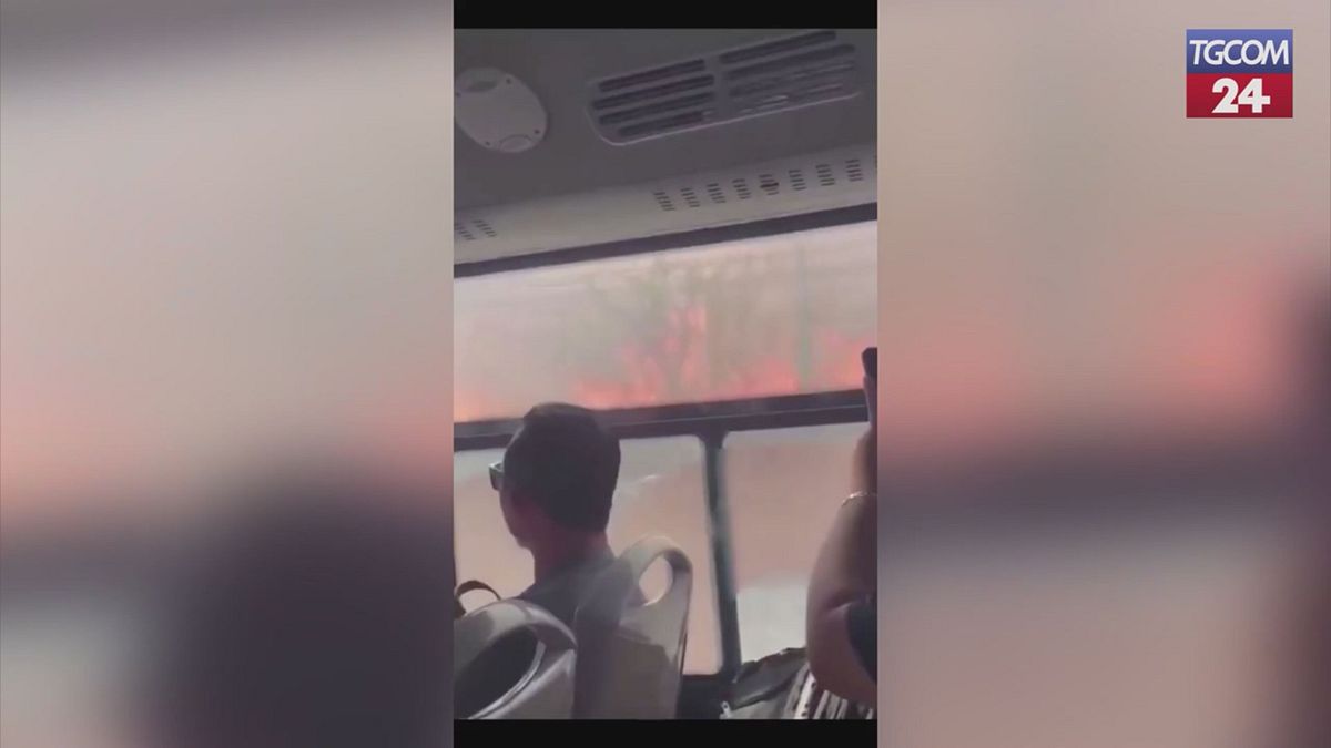 Messico, paura su un autobus: le fiamme degli incendi minacciano i passeggeri