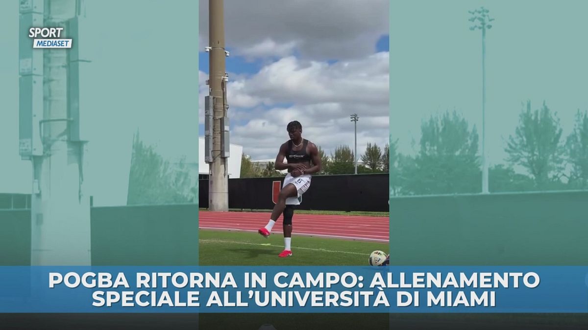 Pogba ritorna in campo: allenamento speciale all'Università di Miami