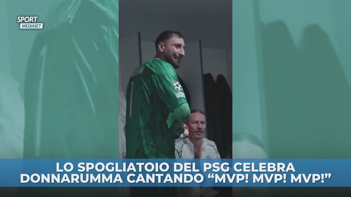 Lo spogliatoio del PSG celebra Donnarumma cantando "MVP! MVP! MVP!"