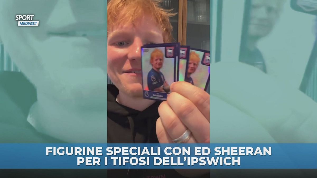 Figurine speciali con Ed Sheeran per i tifosi dell'Ipswich