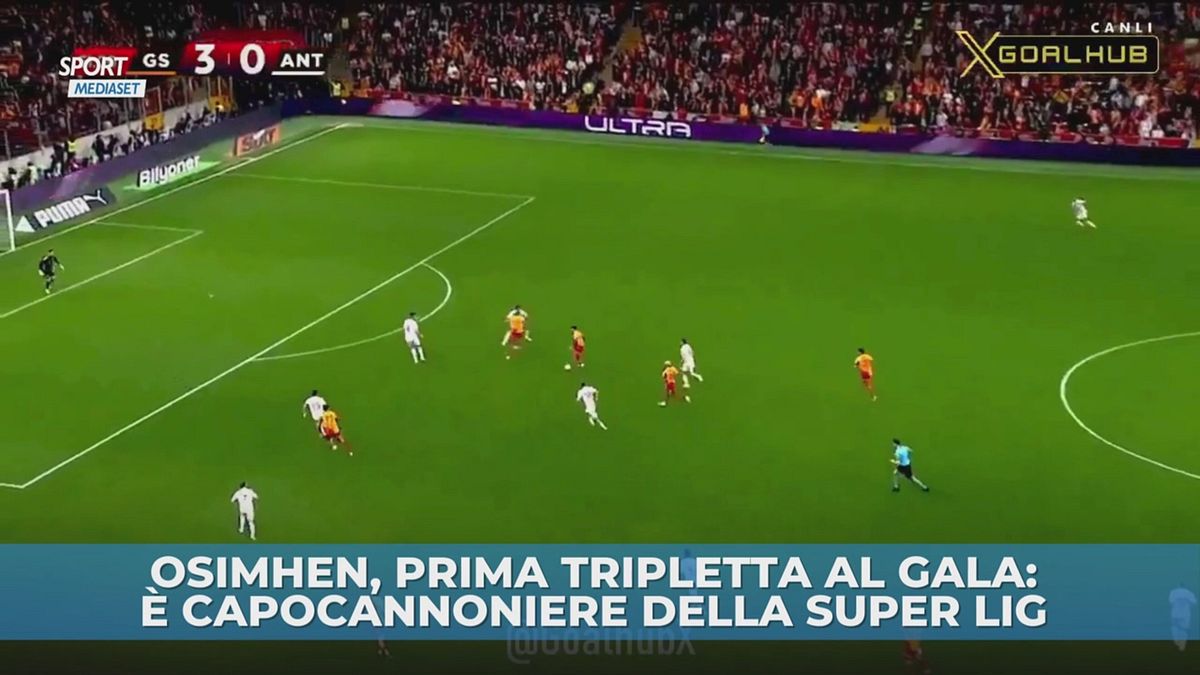 Gala, prima tripletta per Osimhen