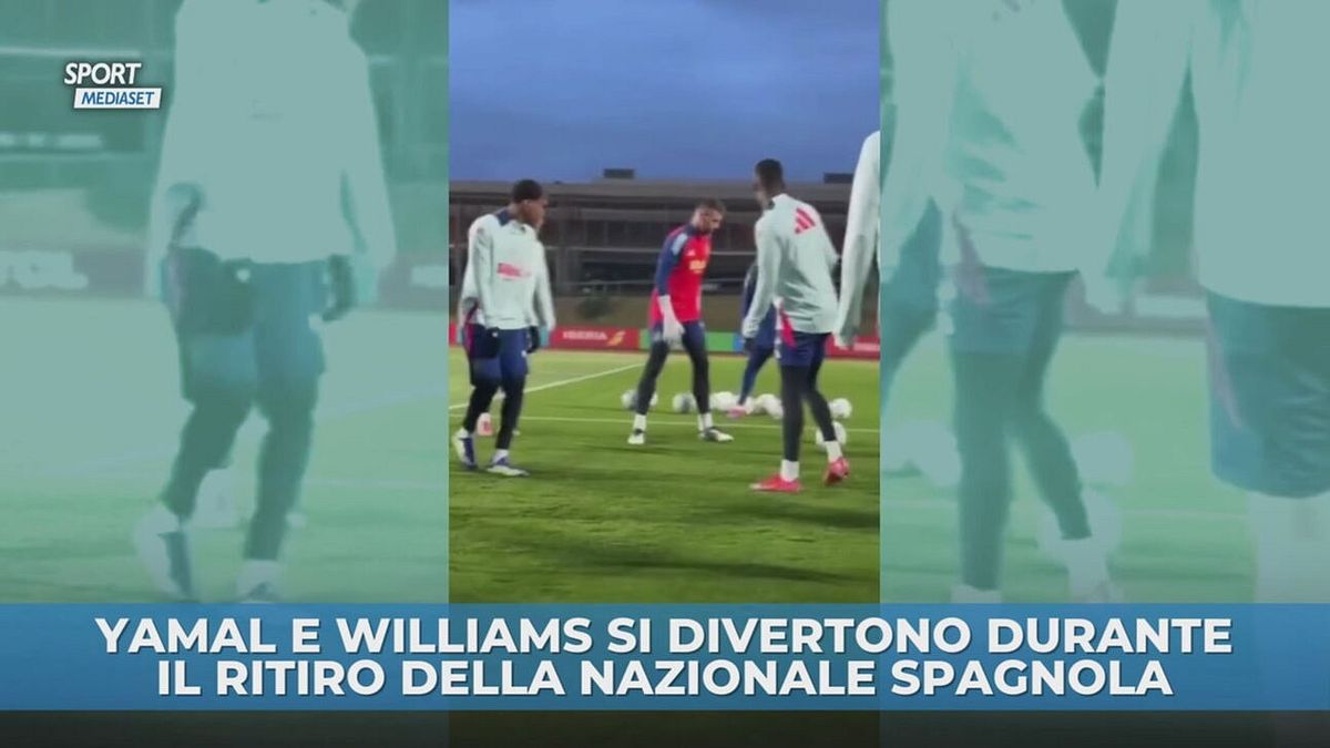 Yamal e Williams si divertono durante il ritiro della nazionale spagnola