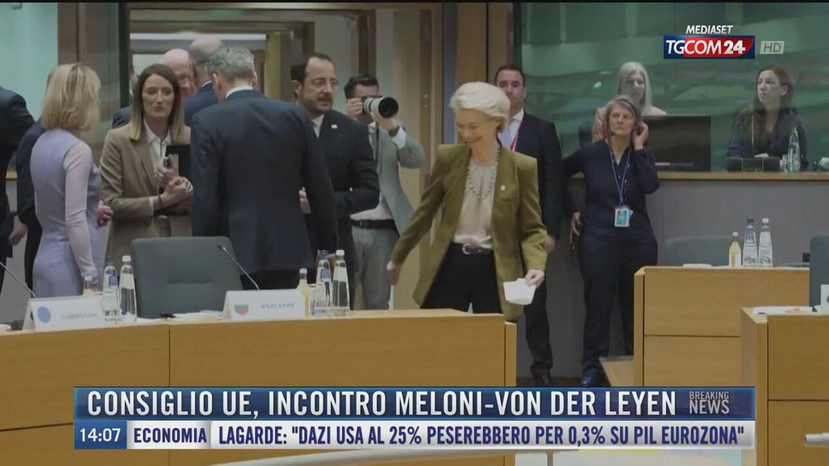 Breaking News delle 14.00 | Consiglio Ue, incontro Meloni-Von Der Leyen