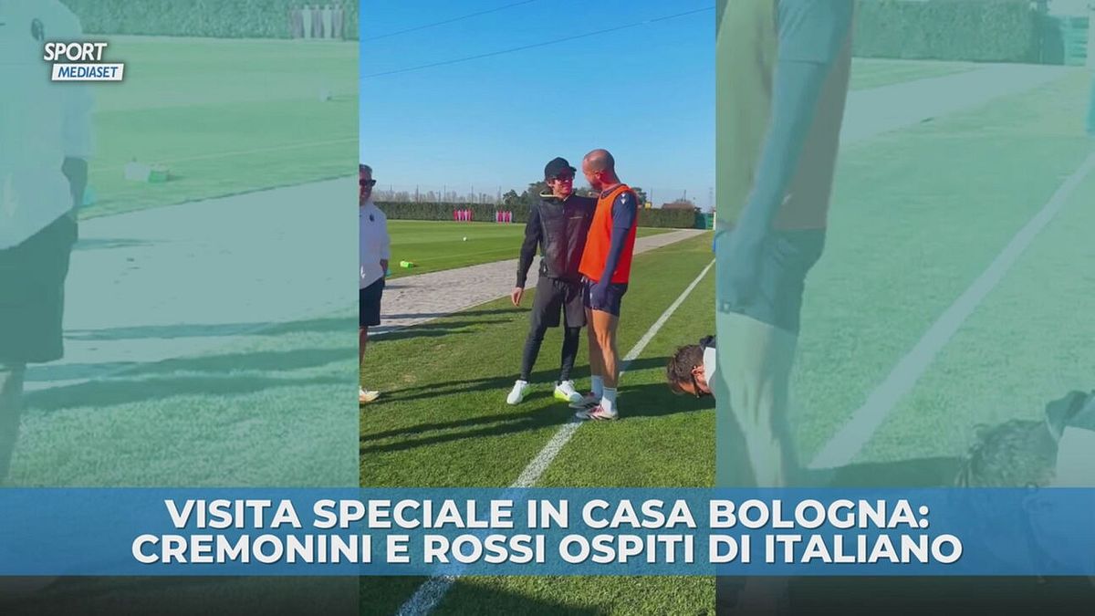 Bologna, ospiti speciali all'allenamento