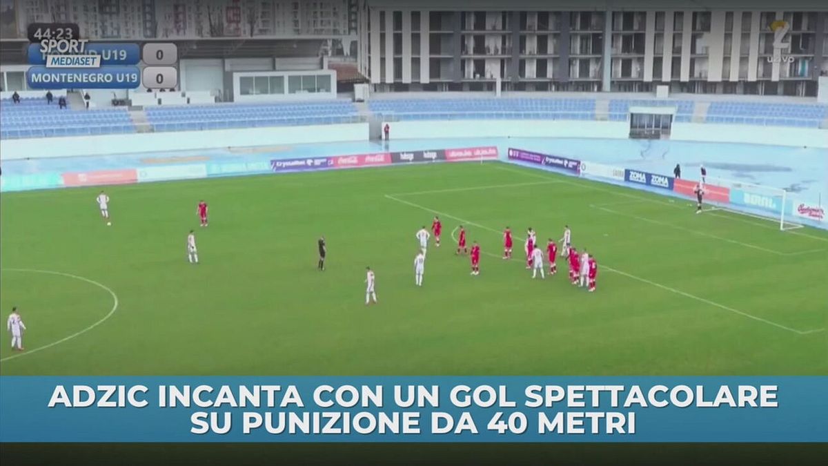 Adzic incanta con un gol spettacolare su punizione da 40 metri