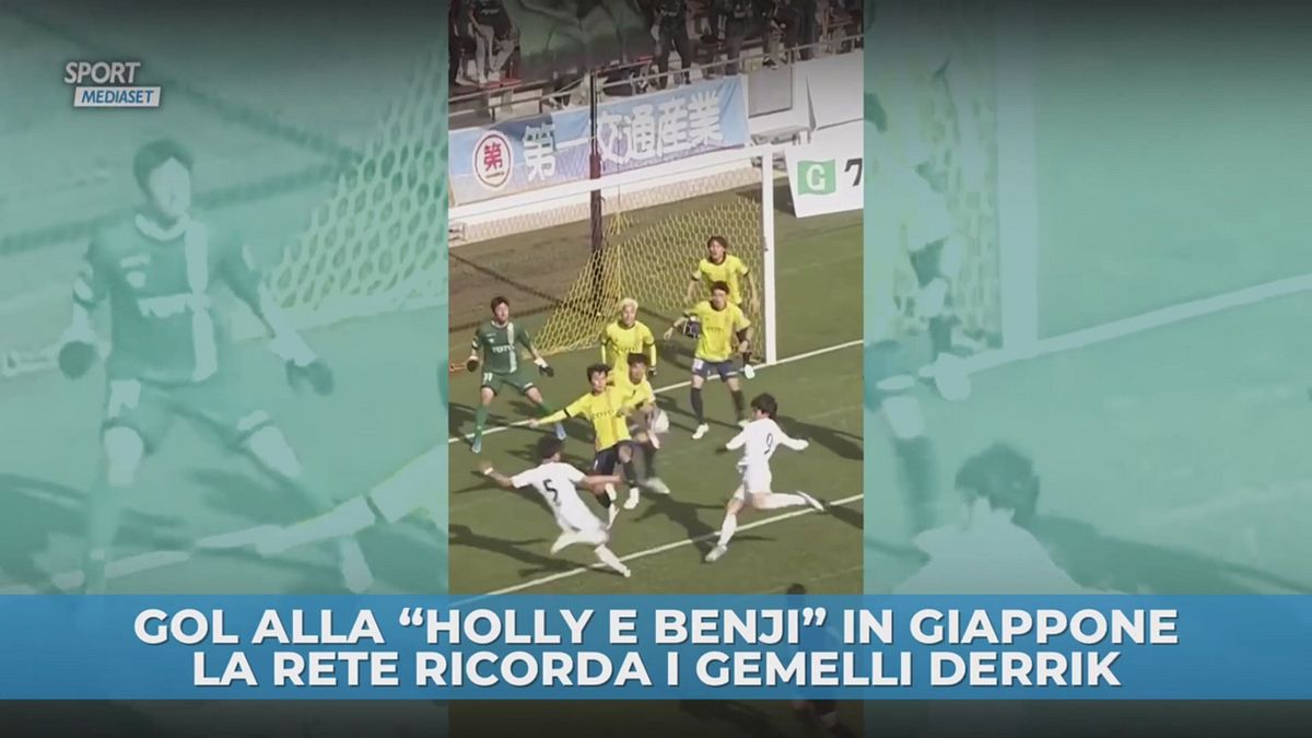 Gol alla "Holly e Benji" in Giappone: il gol ricorda i gemelli Derrik