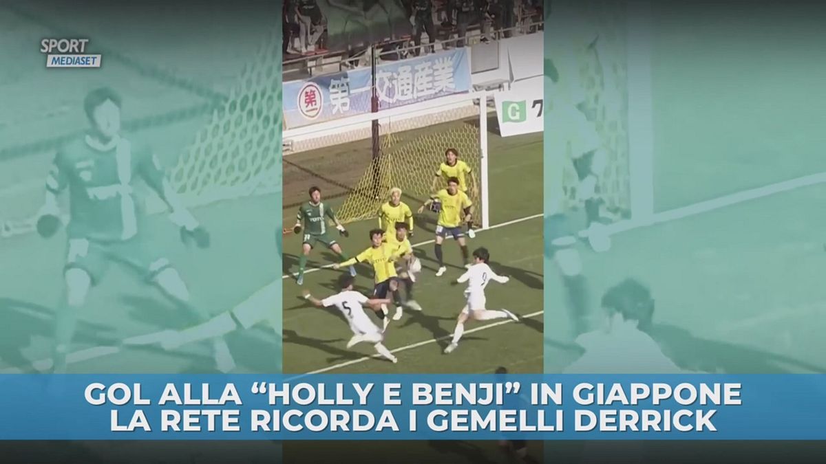 Gol alla "Holly e Benji" in Giappone: il gol ricorda i gemelli Derrick