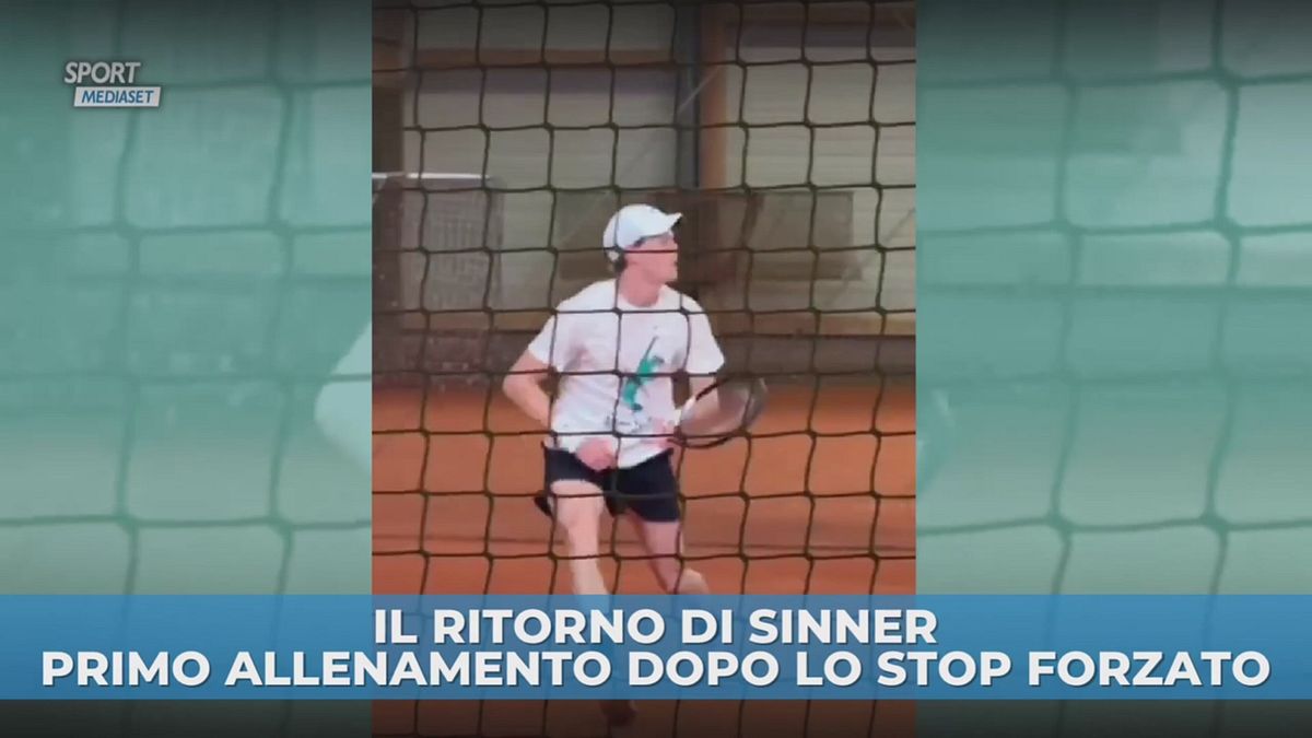 Il ritorno di Sinner. Primo allenamento dopo lo stop forzato