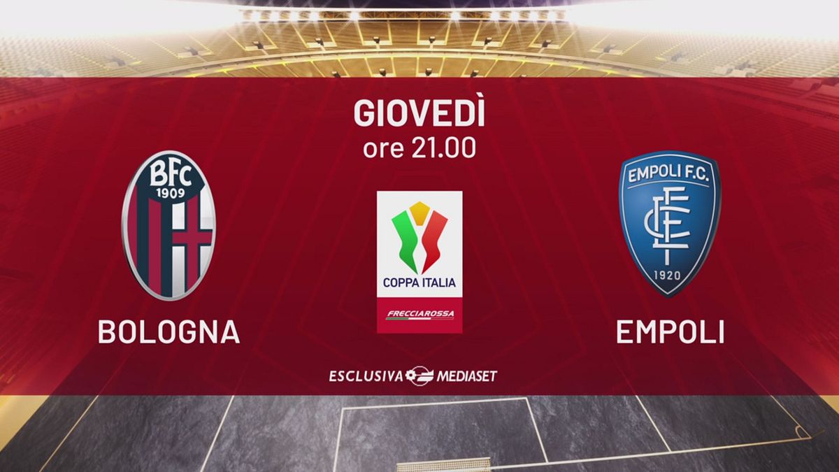 Bologna-Empoli: giovedì 24 aprile alle 21.00