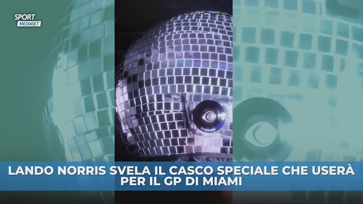 Norris a Miami con un casco da...discoteca!