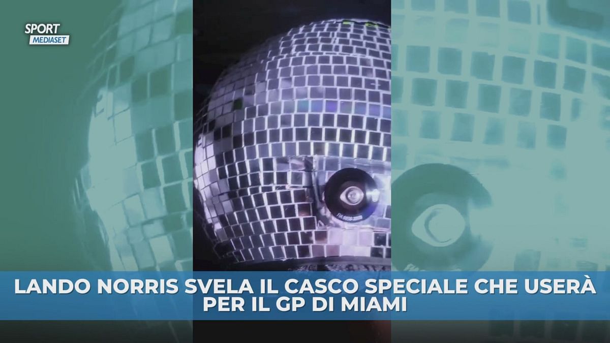 Norris a Miami con un casco da...discoteca!
